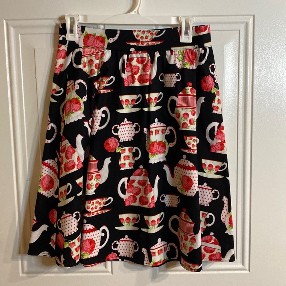 Tea cup tea part skirt retro with pockets